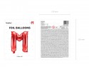 Ballon en mylar Lettre ''M'' - 35cm - rouge