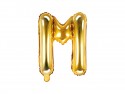 Ballon mylar lettre ''M'' - 35cm - or