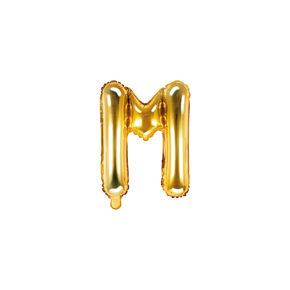 Ballon mylar lettre ''M'' - 35cm - or