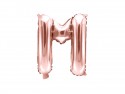 Ballon mylar Lettre ''M'' - 35cm - or rose