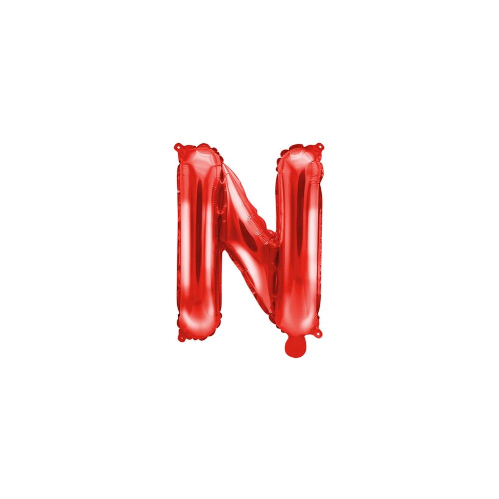 Ballon en mylar Lettre ''N'' - 35cm - rouge