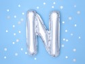 Ballon mylar lettre ''N'' - 35cm - argent