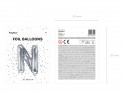 Ballon mylar lettre ''N'' - 35cm - argent