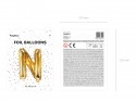 Ballon mylar lettre ''N'' - 35cm - or
