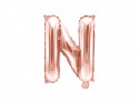Ballon mylar Lettre ''N'' - 35cm - or rose