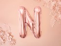 Ballon mylar Lettre ''N'' - 35cm - or rose
