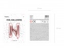 Ballon mylar Lettre ''N'' - 35cm - or rose