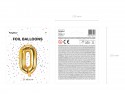 Ballon mylar lettre ''O'' - 35cm - or