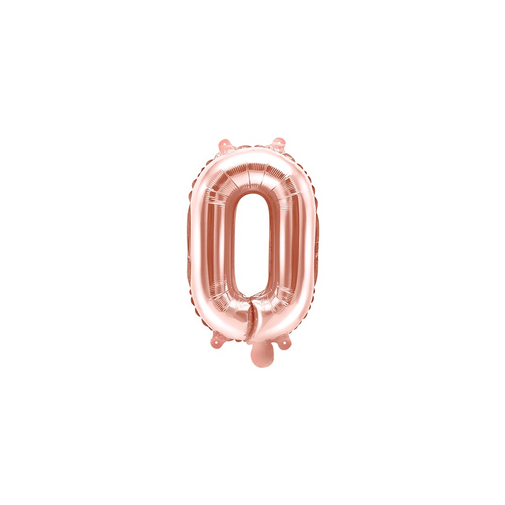 Ballon mylar Lettre ''O'' - 35cm - or rose