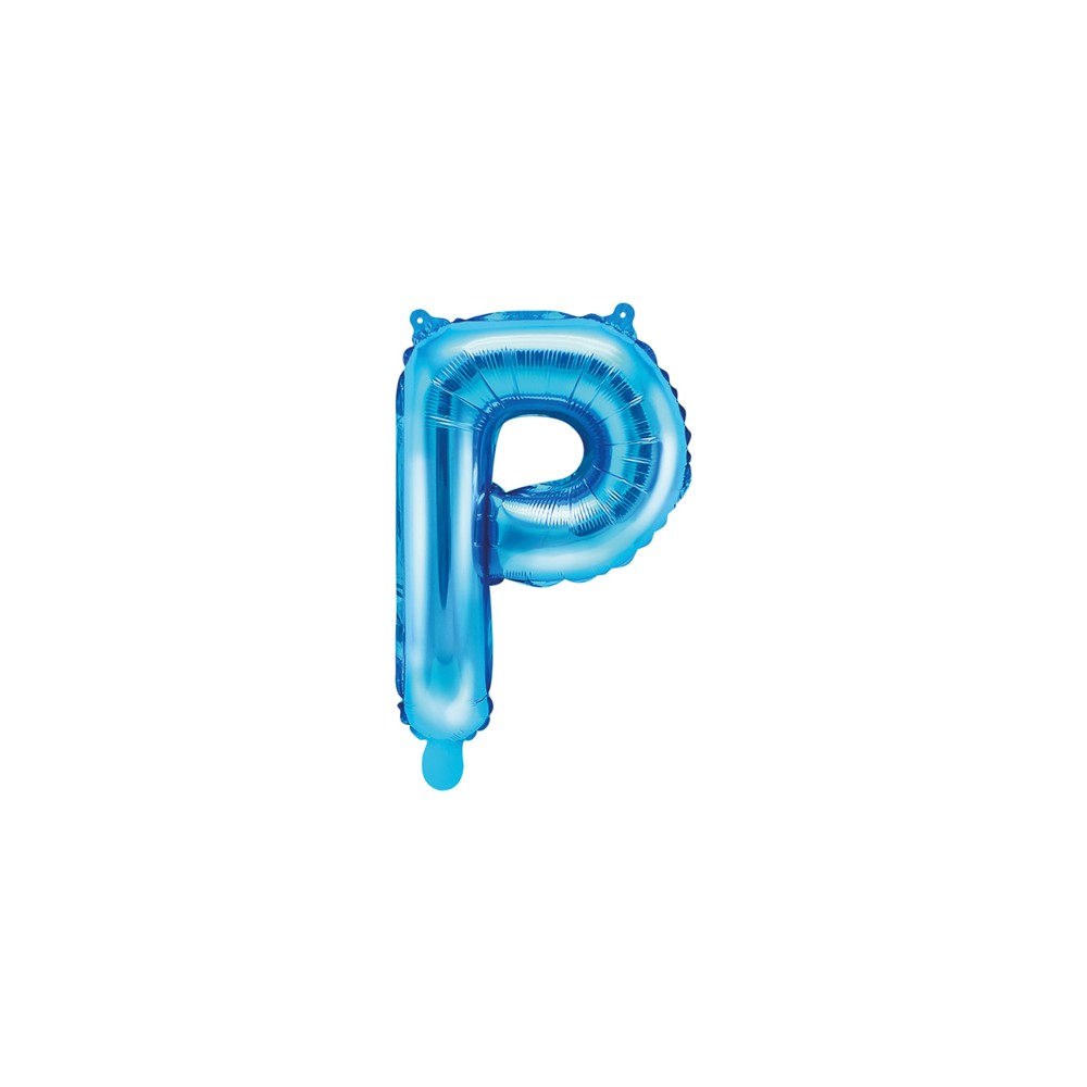 Ballon mylar lettre ''P'' - 35cm - bleu