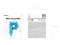 Ballon mylar lettre ''P'' - 35cm - bleu