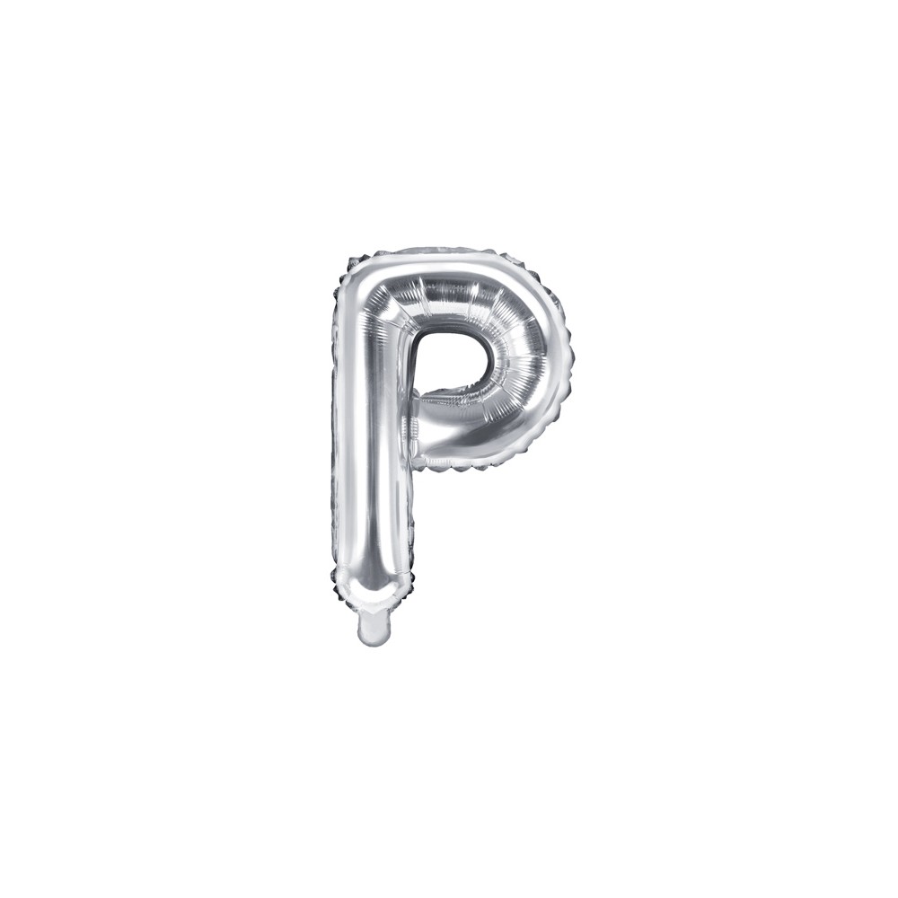 Ballon mylar lettre ''P'' - 35cm - argent