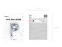 Ballon mylar lettre ''P'' - 35cm - argent