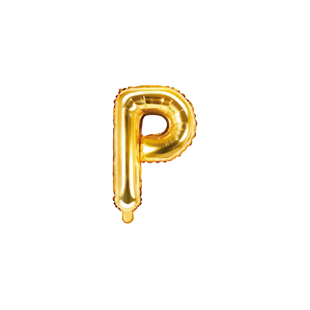 Ballon mylar lettre ''P'' - 35cm - or