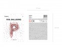 Ballon mylar Lettre ''P'' - 35cm - or rose