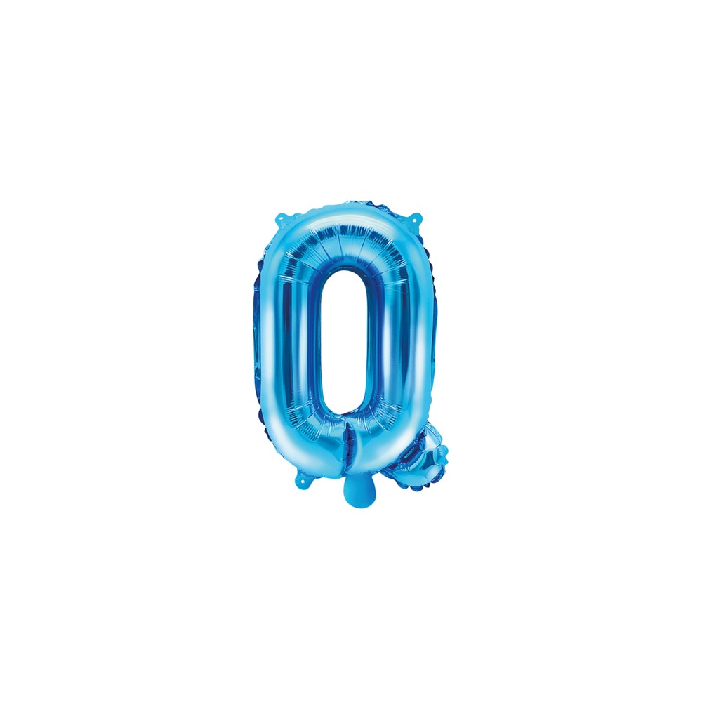 Ballon mylar lettre ''Q'' - 35cm - bleu