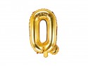 Ballon mylar lettre ''Q'' - 35cm - or
