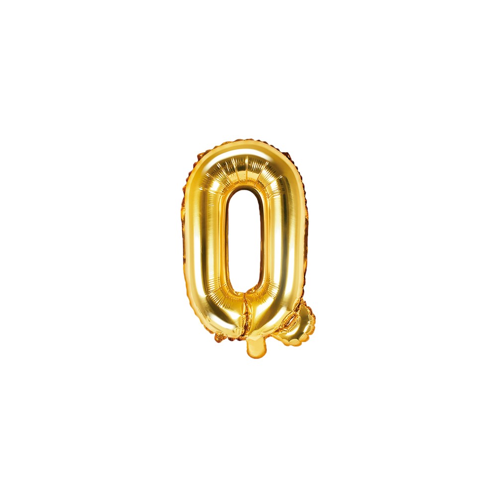 Ballon mylar lettre ''Q'' - 35cm - or