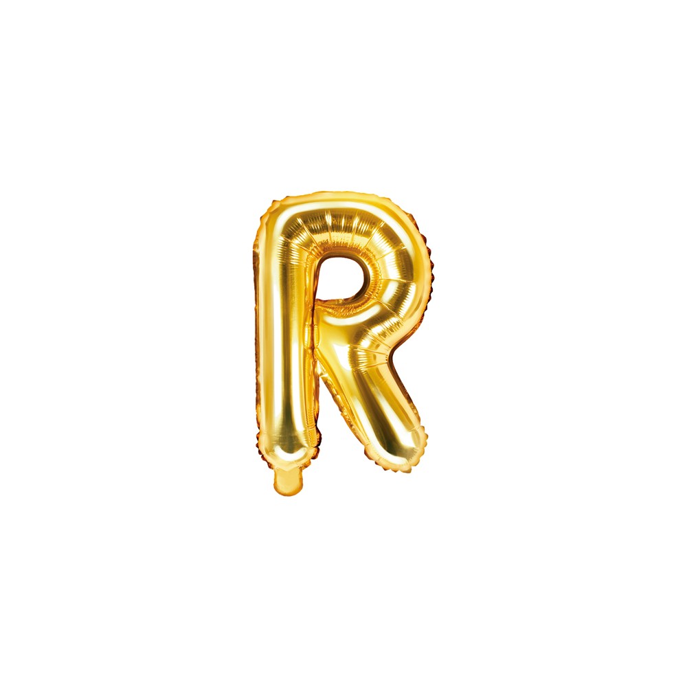 Ballon mylar lettre ''R'' - 35cm - or