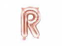 Ballon mylar Lettre ''R'' - 35cm - or rose