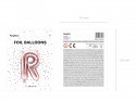 Ballon mylar Lettre ''R'' - 35cm - or rose