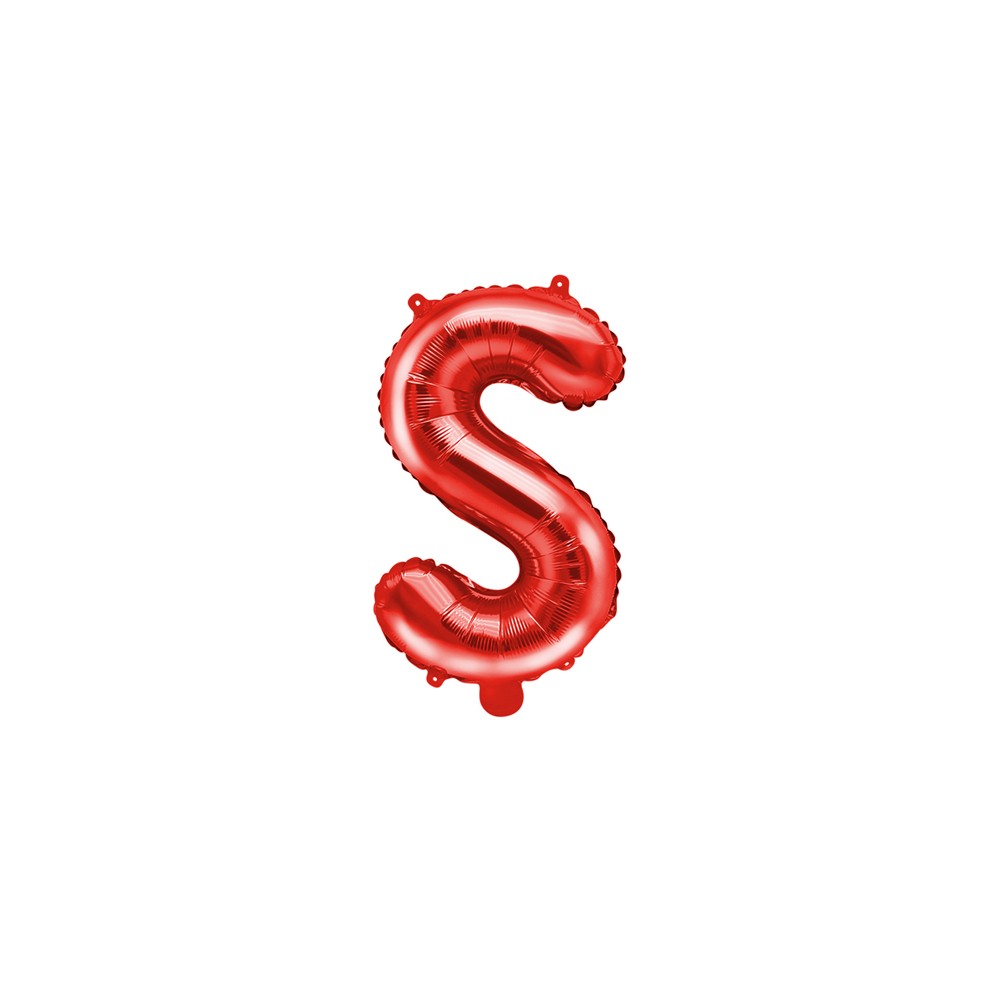 Ballon en mylar Lettre ''S'' - 35cm - rouge