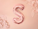 Ballon mylar Lettre ''S'' - 35cm - or rose