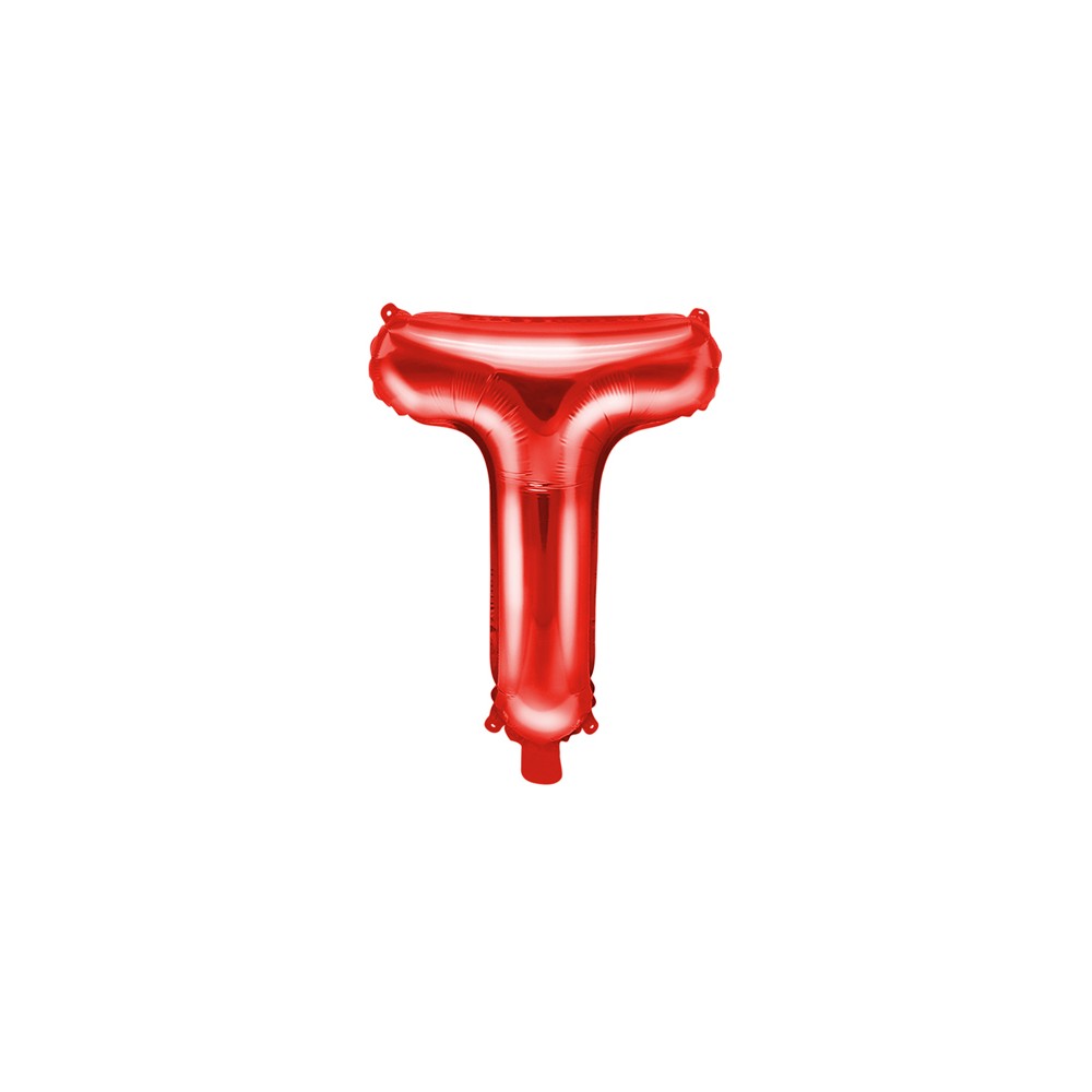 Ballon en mylar Lettre ''T'' - 35cm - rouge