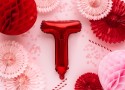 Ballon en mylar Lettre ''T'' - 35cm - rouge