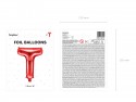 Ballon en mylar Lettre ''T'' - 35cm - rouge