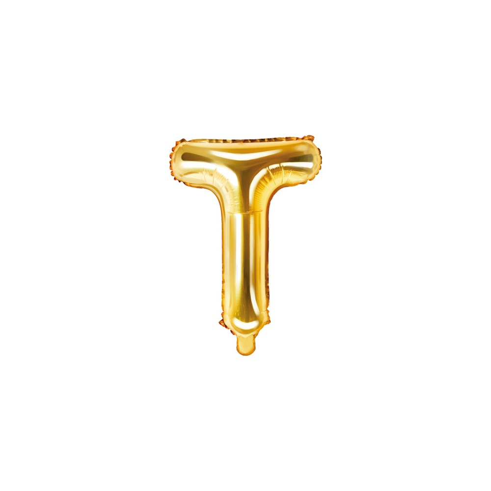 Ballon mylar lettre ''T'' - 35cm - or