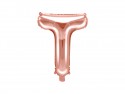 Ballon mylar Lettre ''T'' - 35cm - or rose