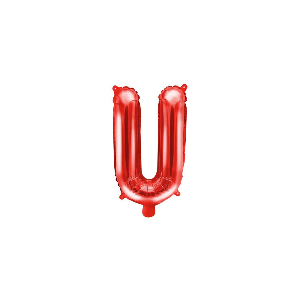 Ballon en mylar Lettre ''U'' - 35cm - rouge