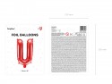 Ballon en mylar Lettre ''U'' - 35cm - rouge