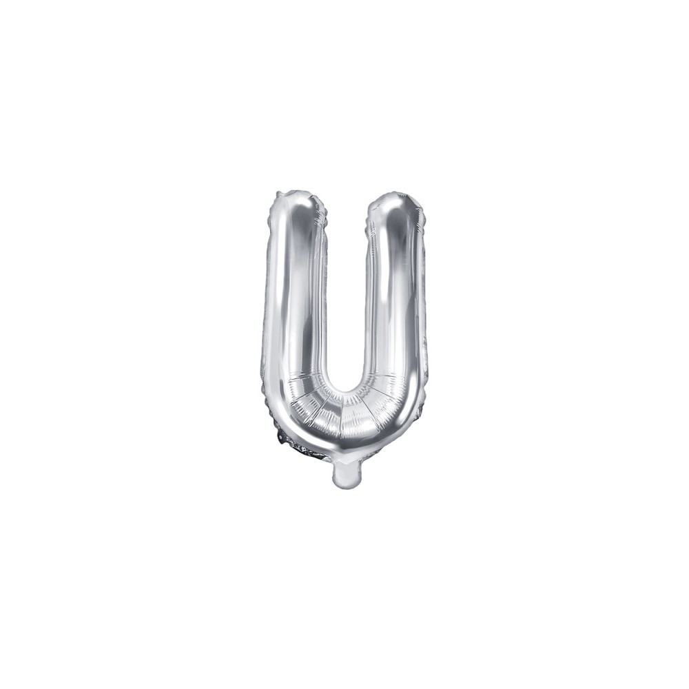 Ballon mylar lettre ''U'' - 35cm - argent