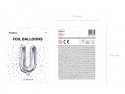 Ballon mylar lettre ''U'' - 35cm - argent