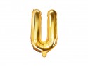Ballon mylar lettre ''U'' - 35cm - or