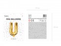Ballon mylar lettre ''U'' - 35cm - or