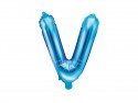 Ballon mylar lettre ''V'' - 35cm - bleu