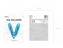 Ballon mylar lettre ''V'' - 35cm - bleu