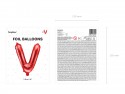 Ballon en mylar Lettre ''V'' - 35cm - rouge