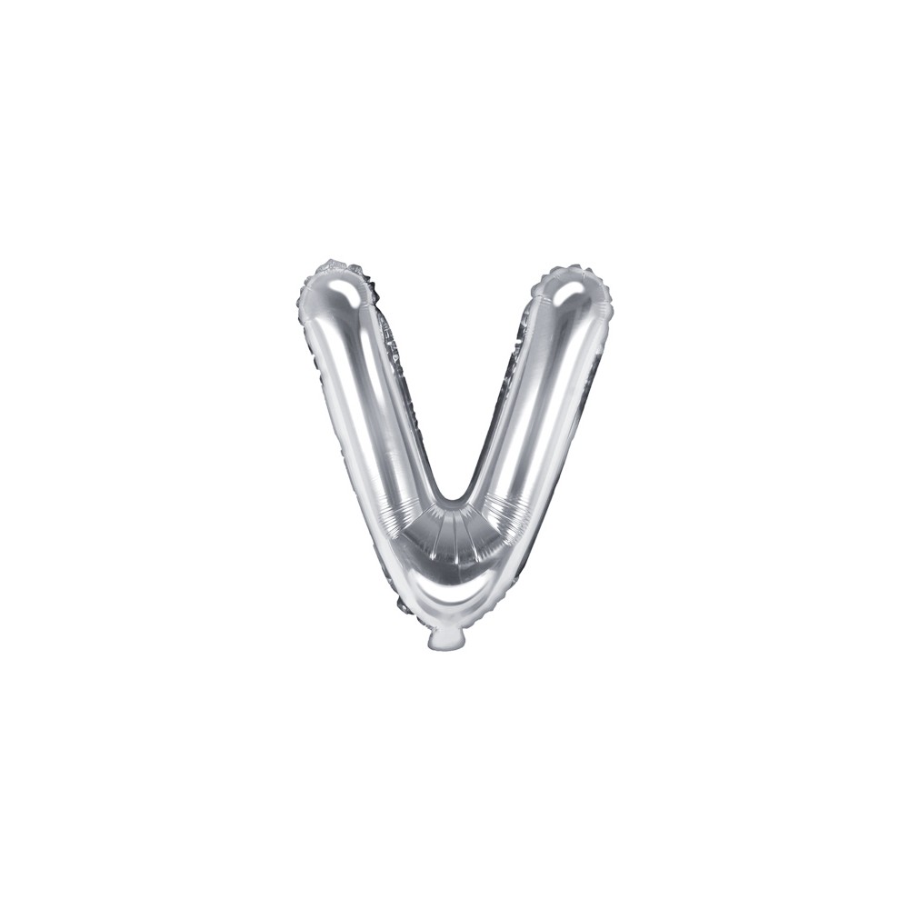 Ballon mylar lettre ''V'' - 35cm - argent