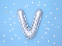 Ballon mylar lettre ''V'' - 35cm - argent