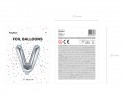 Ballon mylar lettre ''V'' - 35cm - argent