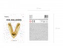 Ballon mylar lettre ''V'' - 35cm - or