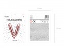 Ballon mylar Lettre ''V'' - 35cm - or rose