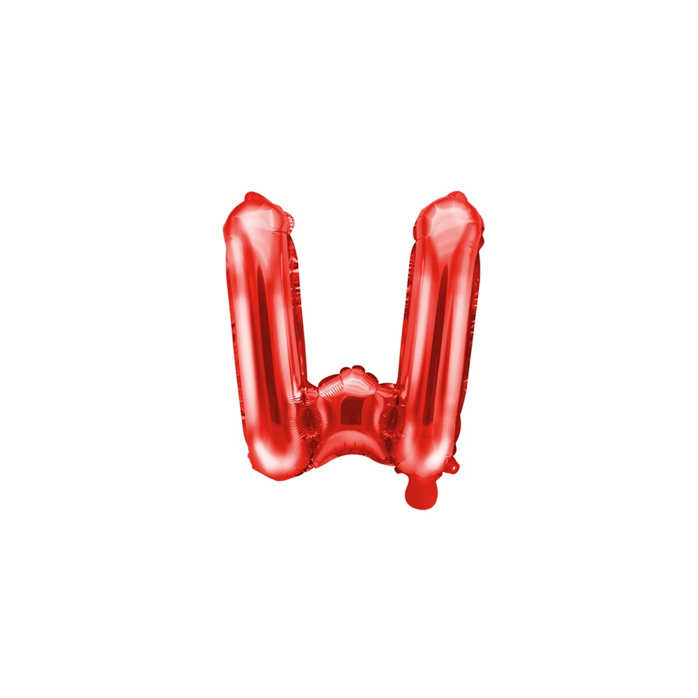 Ballon en mylar Lettre ''W'' - 35cm - rouge