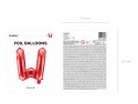 Ballon en mylar Lettre ''W'' - 35cm - rouge