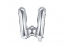 Ballon mylar lettre ''W'' - 35cm - argent