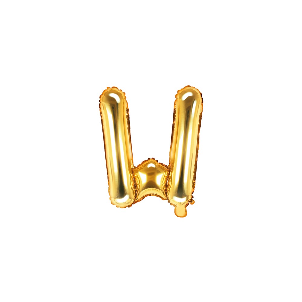 Ballon mylar lettre ''W'' - 35cm - or